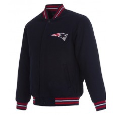 New England Patriots Varsity Navy Blue Wool Jacket